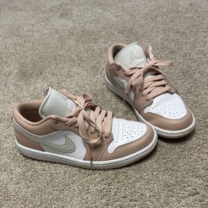 Women's Nike Jordans Size 7, Pink and White Sneakers